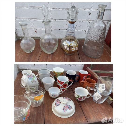 Тарелки, бокалы, чашки