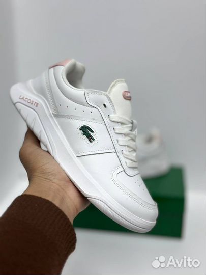 Кроссовки Женские Lacoste Белые 36-41(Премиум)