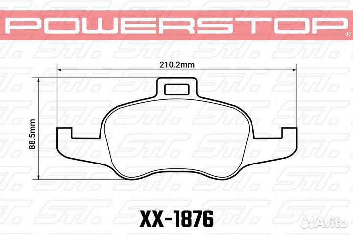 Колодки тормозные 23-1876 PowerStop Z23 передние A