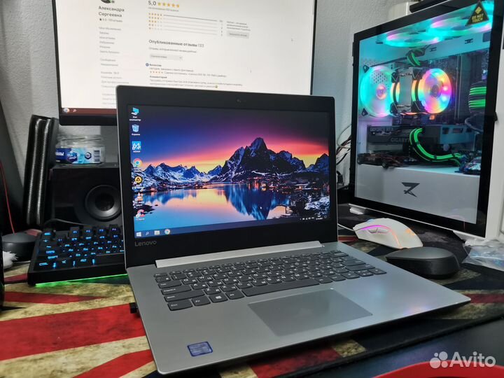 Быстрый Ноутбук Lenovo 330-14IGM с SSD 4+ч. от акб