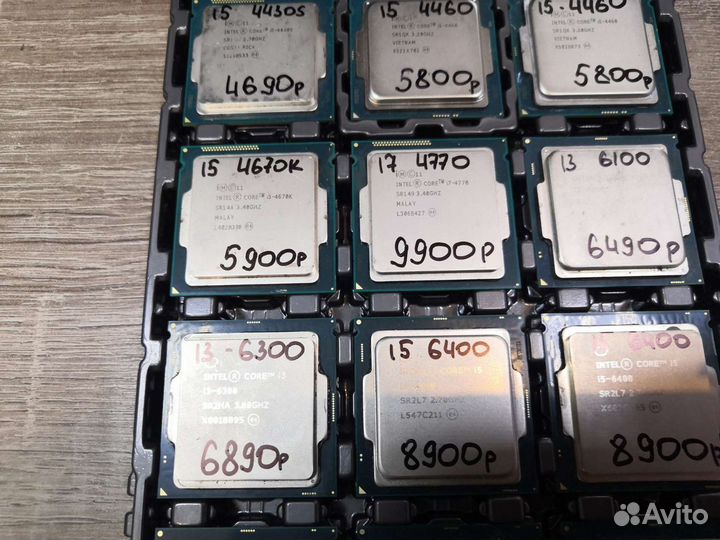 Процессоры Core i3 i5 i7 AMD Ryzen Athlon Phenom