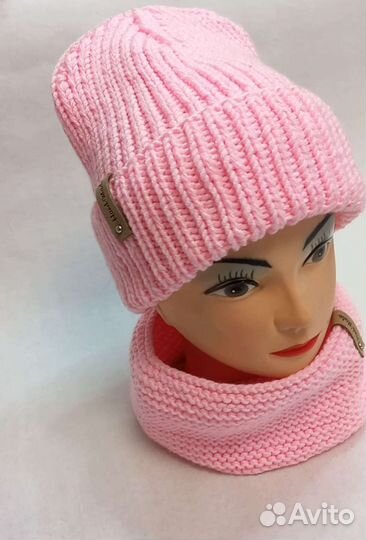 Комплект шапка и снуд для девочки