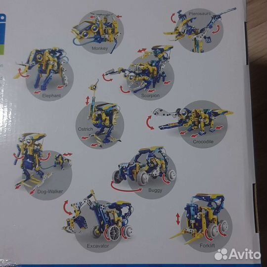 Робот конструктор 11 в 1, на солнечной батарее