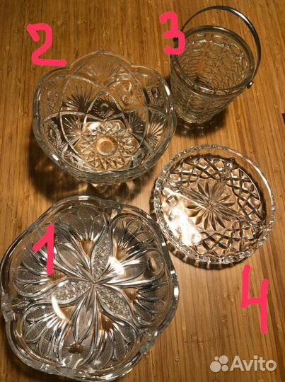 Ваза хрустальная