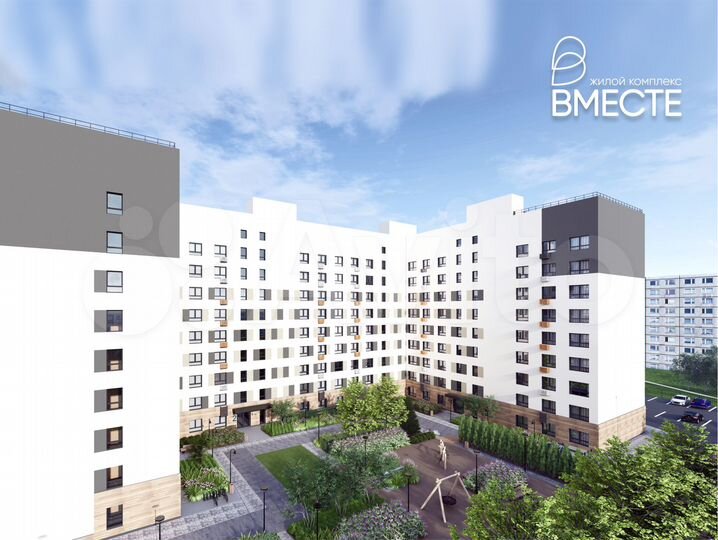 2-к. квартира, 54,3 м², 6/9 эт.