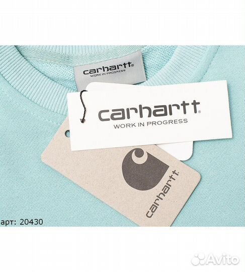 Свитшот Carhartt pocket легкий-голубой