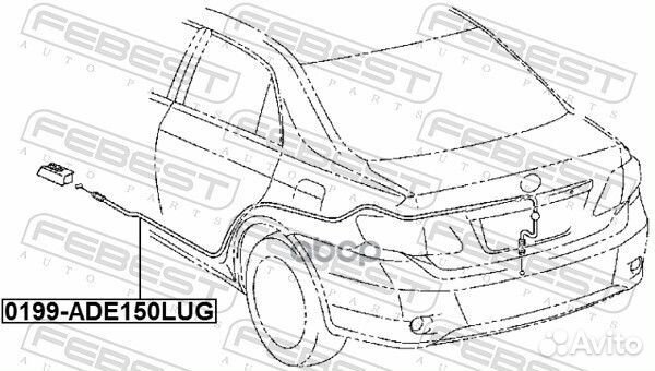 Трос открывания замка крышки багажника toyota C