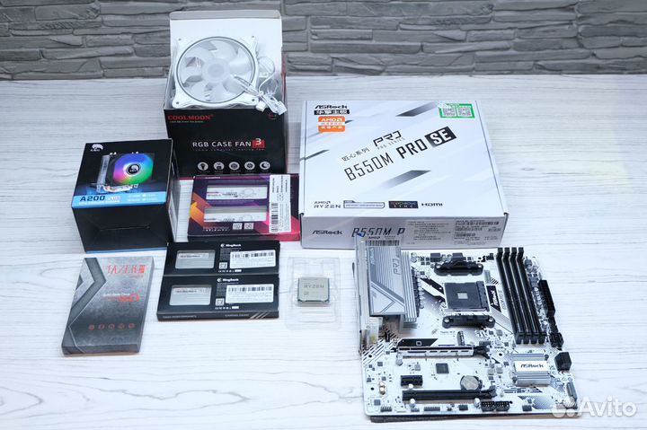 Комплект для сборки белого пк ryzen b550