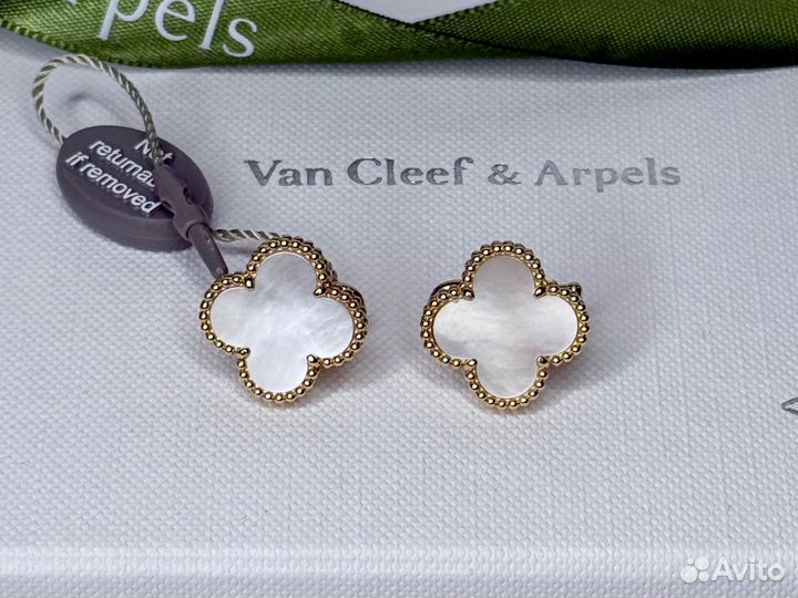 Серьги Van Cleef Vintage Alhambra Золото