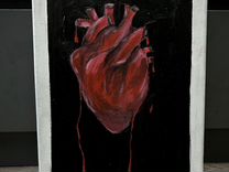 Картина акрилом сердце