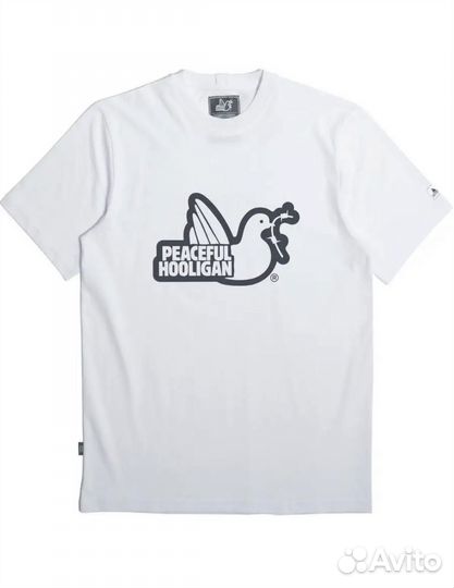 Футболка peaceful hooligan белая