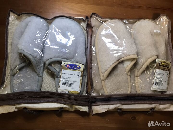 Шлёпанцы, шерсть Верблюд р 38-39 и шерсть лама