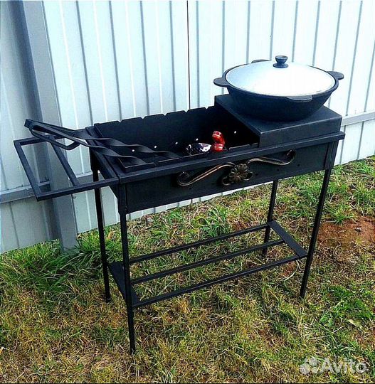 Мангал под шампура и под казан
