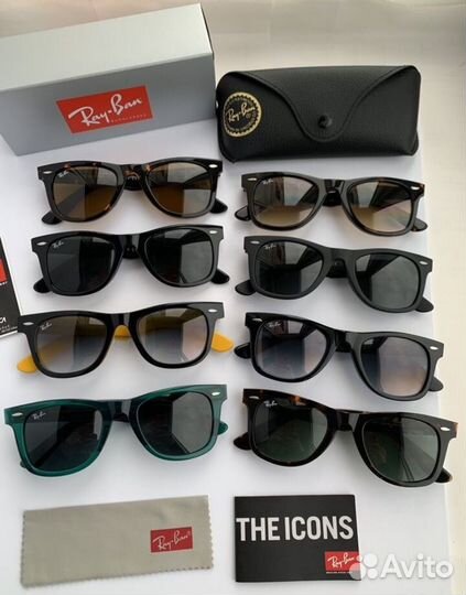 Очки ray ban wayfarer 50 зеленые