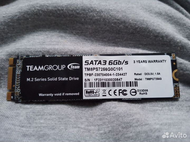 SSD M2 256 GB SATA 3