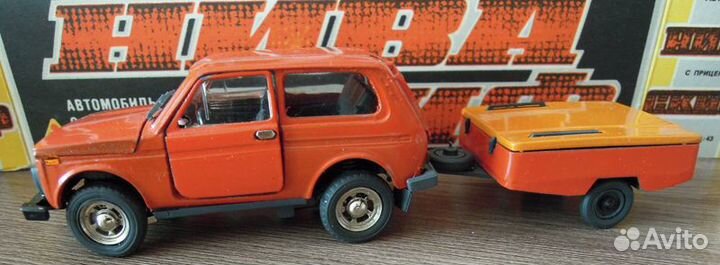 Модель Лада 2121 Нива с прицепом 1:43 Россия