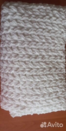 Плед детский вязаный плюшевый