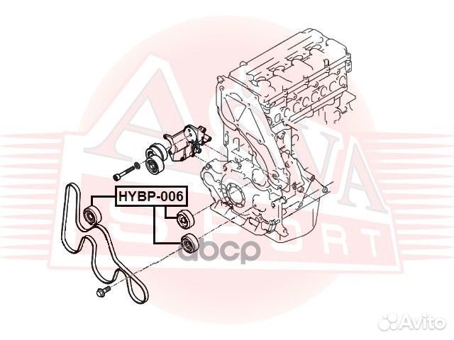 Ролик натяжной навесного оборудования hybp006 asva