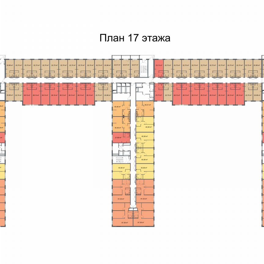 2-к. апартаменты, 41,8 м², 19/24 эт.