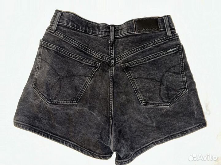 Calvin klein женские шорты джинсовые черные
