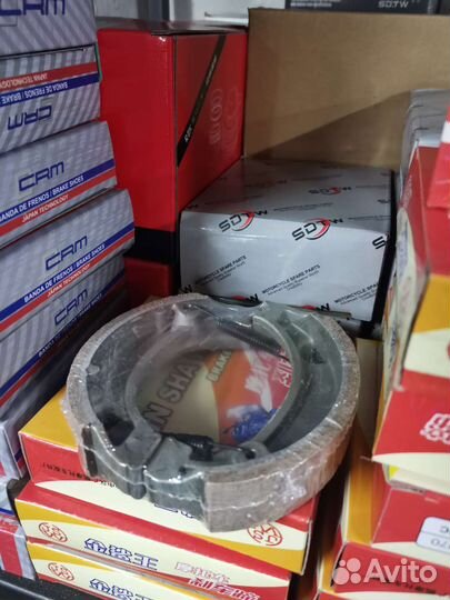 Колодки тормозные для мопеда Альфа/Дельта, аналоги