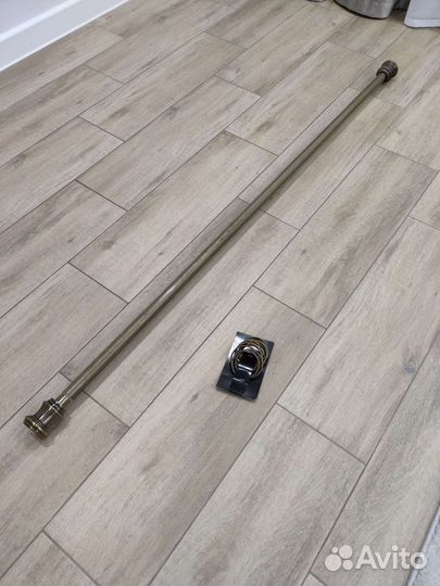 Штанга для шторки в ванную с кольцами