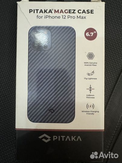Чехол на iPhone 12 pro max pitaka синий