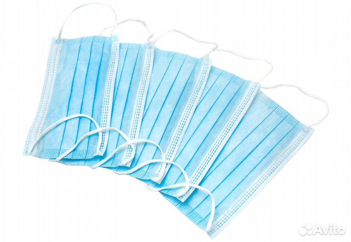 Маска защитная трехслойная