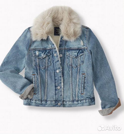 Джинсовая куртка с шерпа Anercrombie Fitch