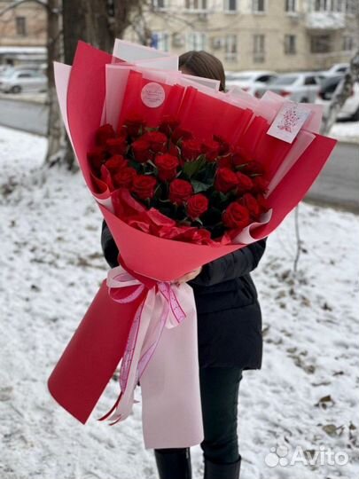 Большие букеты роз с доставкой