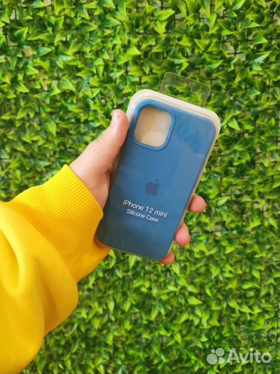 Чехол Silicone Case iPhone 12 mini (Blue)