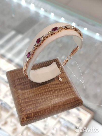 Браслет с рубинами и бриллиантами 5,72г 18,75р 585