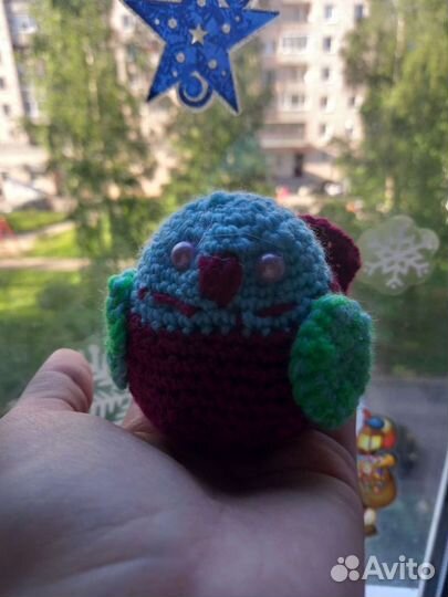 Попугайчик ручная работа