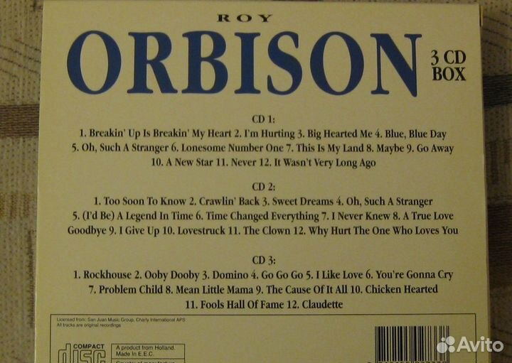 3 CD Roy Orbison. Gold Greatest Hits (3 CD - Box)