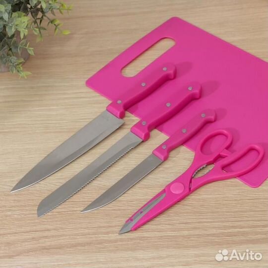 Набор кухонный, 5 предметов: ножи 12 см, 17 см, 17