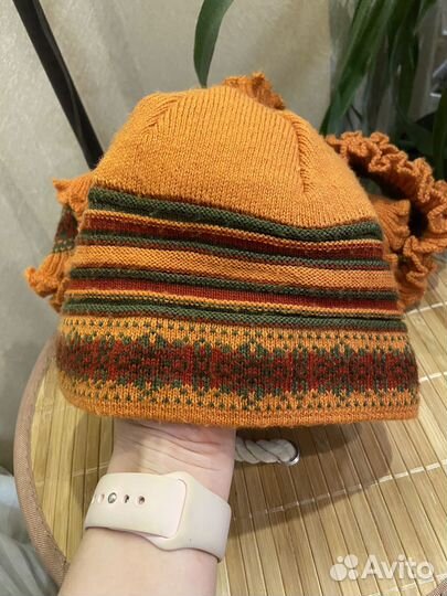 Шапка шерстяная и шарф комплект