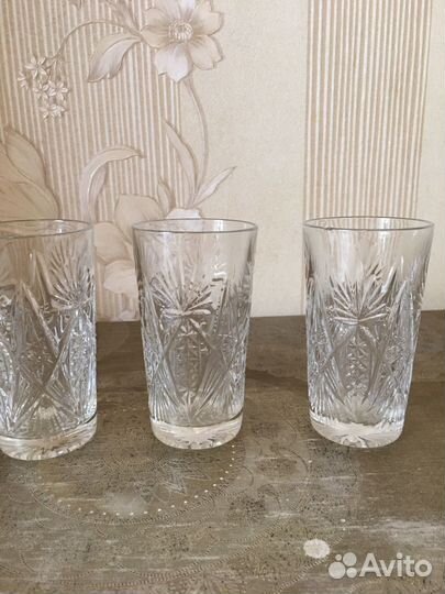 Хрустальные рюмки, стаканы, фужеры