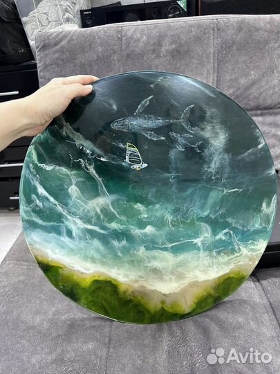 Картина круглая из эпоксидной смолы