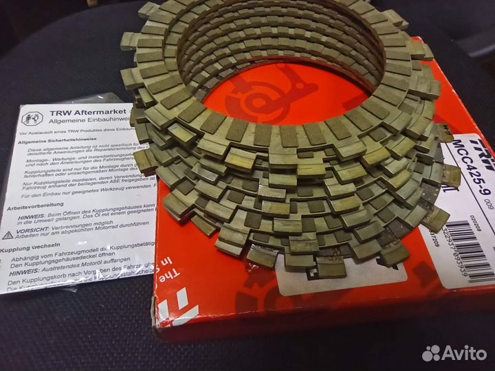 Диски сцепления фрикционные TRW MCC425-9