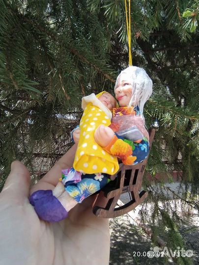 Ватные елочные игрушки