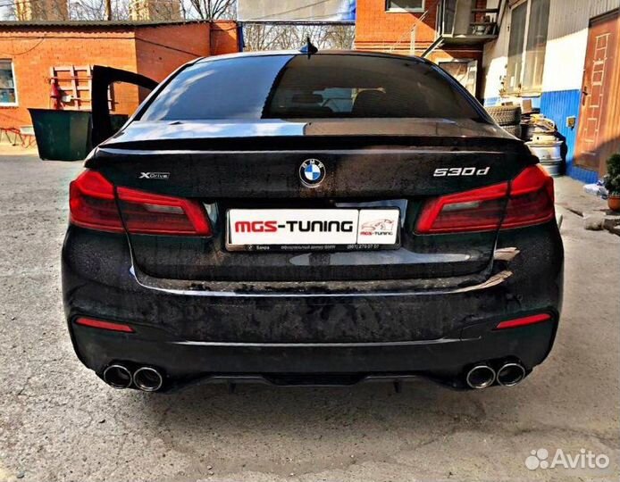 Губа M-Perfomance + Диффузор с насадками BMW G30