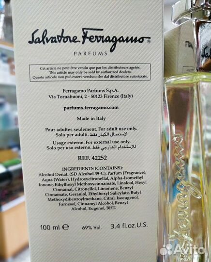 Salvatore Ferragamo pour femme парфюмерная вода