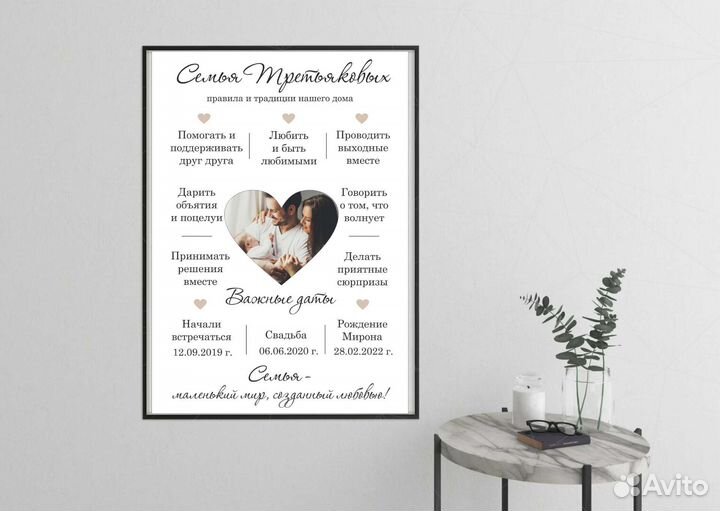 Детская метрика, семейный постер