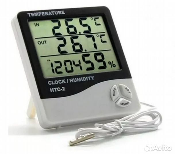 HTC-2 Цифровой термометр часы с выносным датчиком
