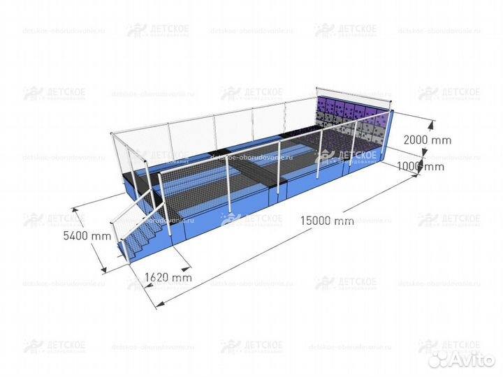 Батутная арена ба-4, детская игровая зона