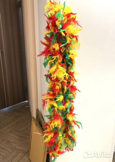 Боа из перьев шнур для плетения Перья пестрые