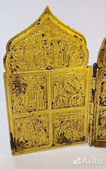 Икона складень 19 век