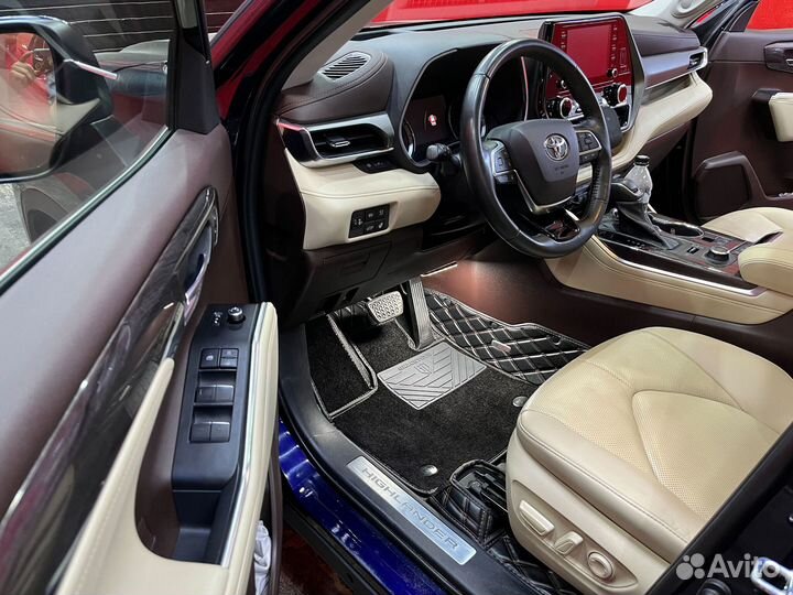 Коврики из экокожи для Toyota Highlander 2021 U70
