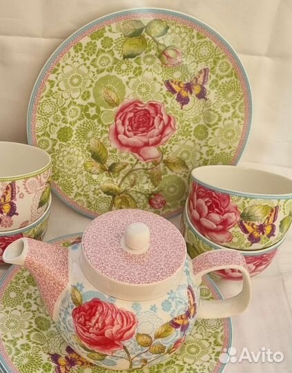 Сервиз чайный набор посуды Виллерой чайник пиала