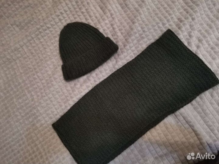 Комплект шапка и снуд зимний